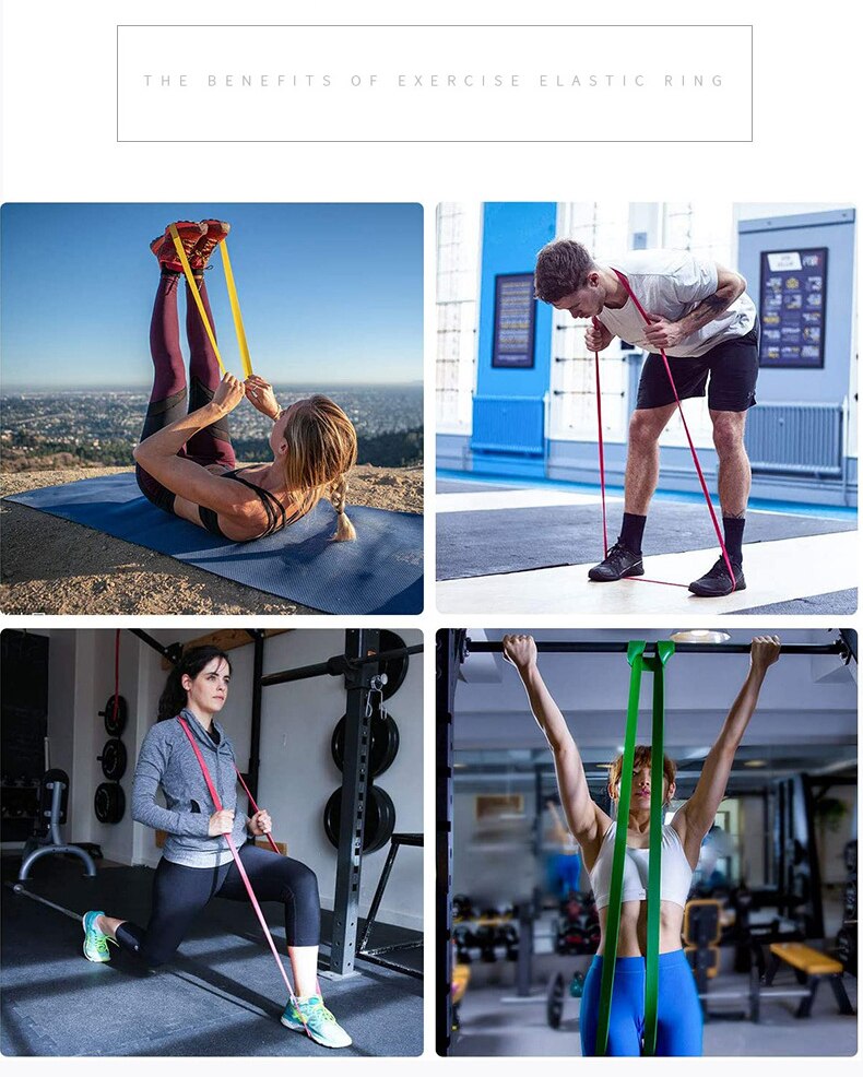 Bande de résistance élastique en Latex robuste, équipement de Fitness, traction, entraînement, Pilates