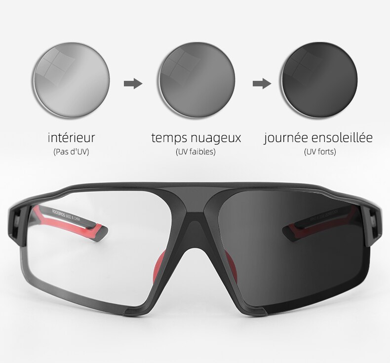 ROCKBROS lunettes de cyclisme photochromiques ROCKBROS lunettes de cyclisme photochromiques