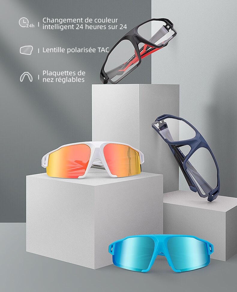 ROCKBROS lunettes de cyclisme photochromiques ROCKBROS lunettes de cyclisme photochromiques