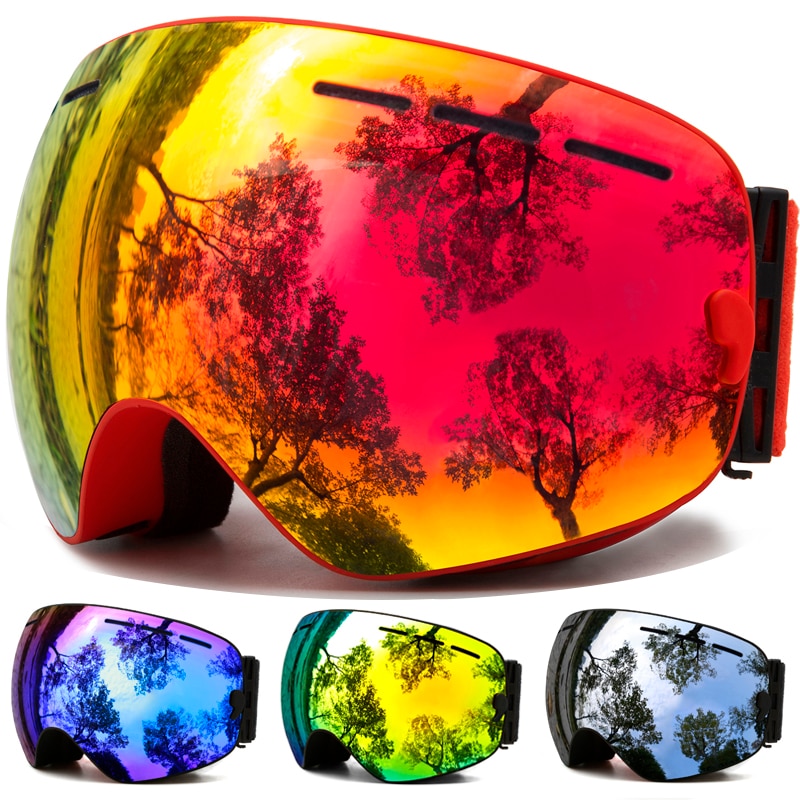 Lunettes de ski avec protection antibuée contre les UV pour homme
