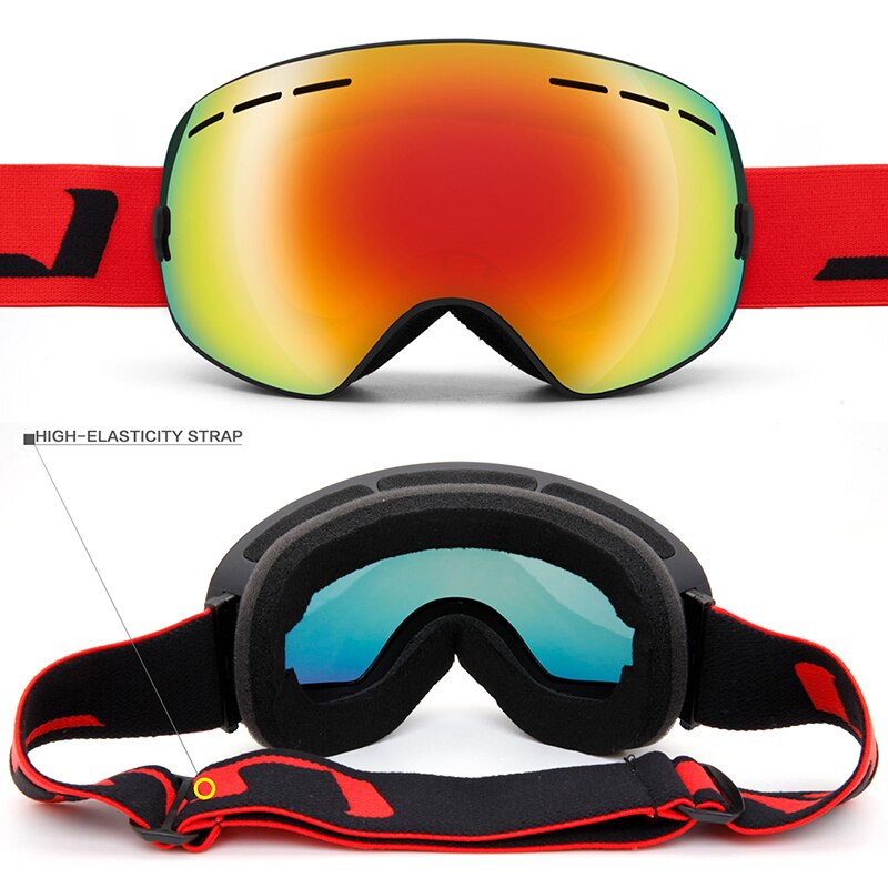Lunettes de ski avec protection antibuée contre les UV pour homme