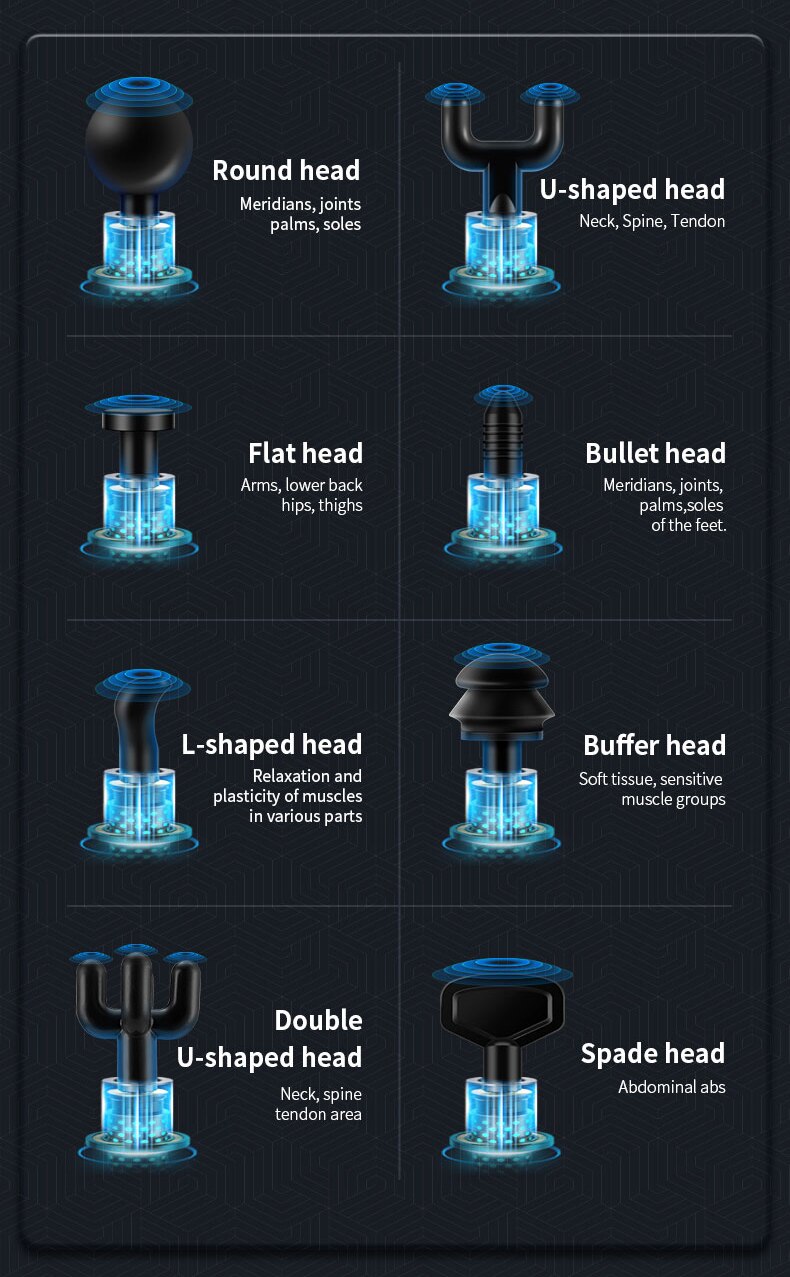 Pistolet de Massage avec écran lcd, 99 niveaux