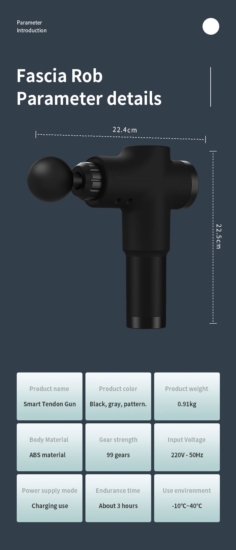 Pistolet de Massage avec écran lcd, 99 niveaux