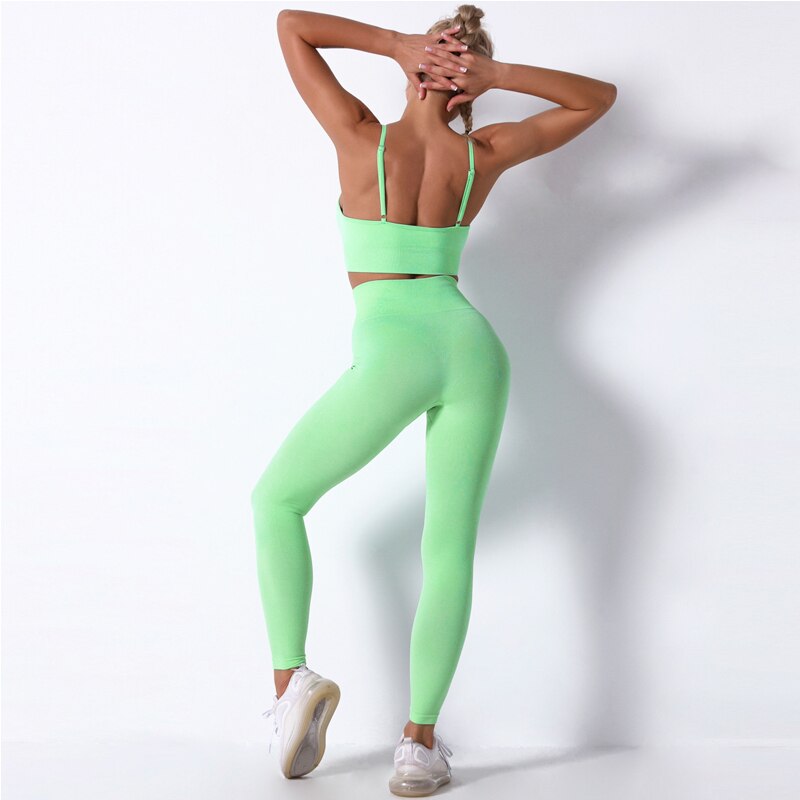 Ensemble de 2 pièces de Yoga sans couture pour femmes