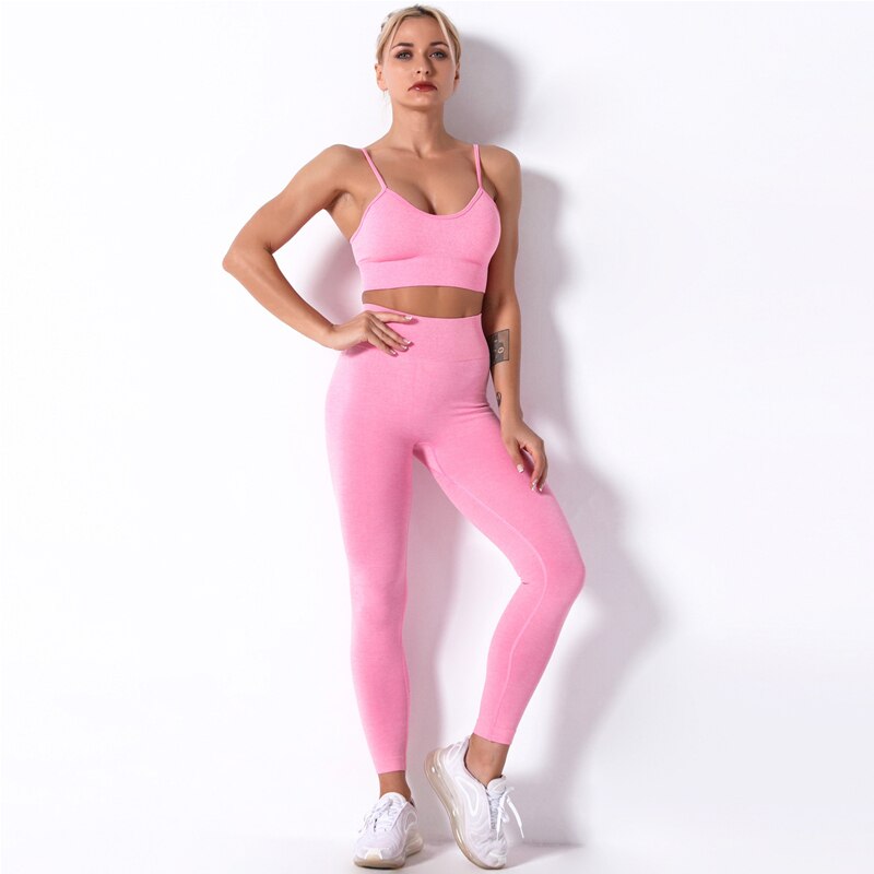 Ensemble de 2 pièces de Yoga sans couture pour femmes