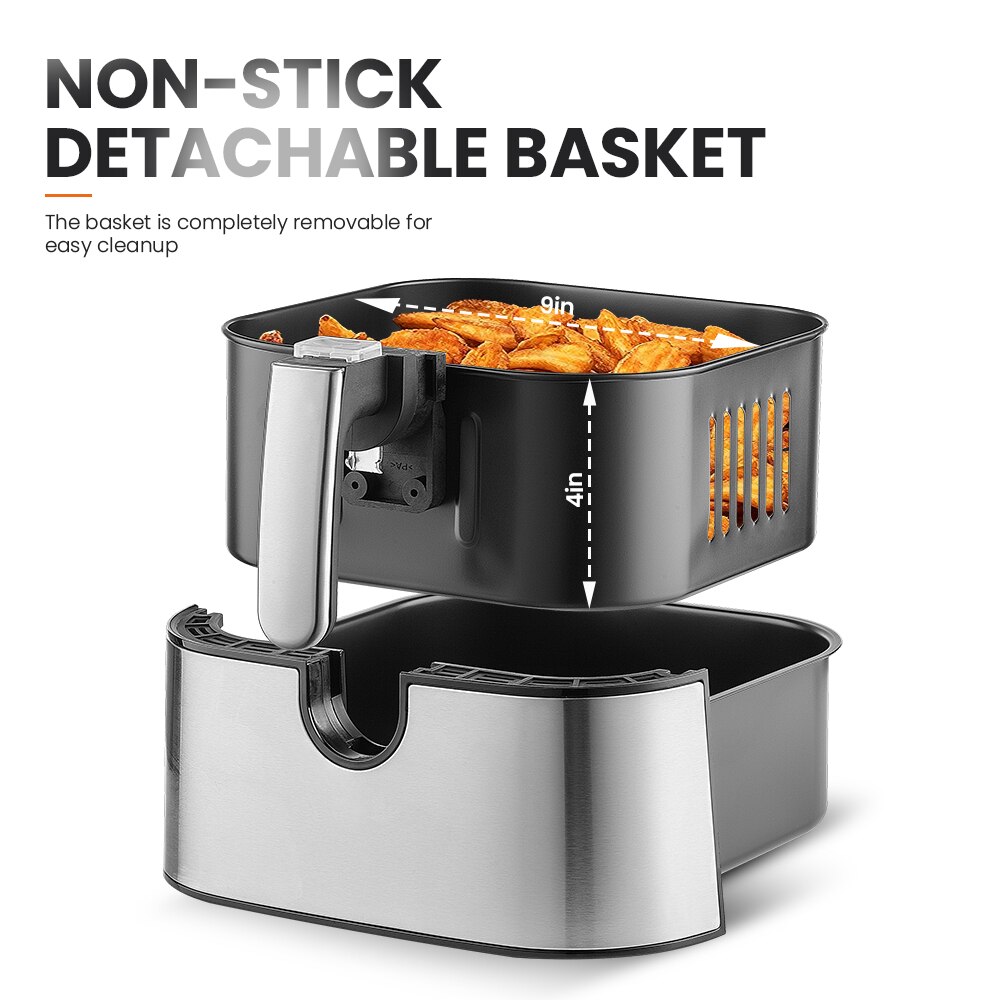 MIUI – friteuse à Air électrique 6L 1600-1800W, sans huile, avec panier combiné, four Intelligent à écran tactile pour poulet entier, 2022