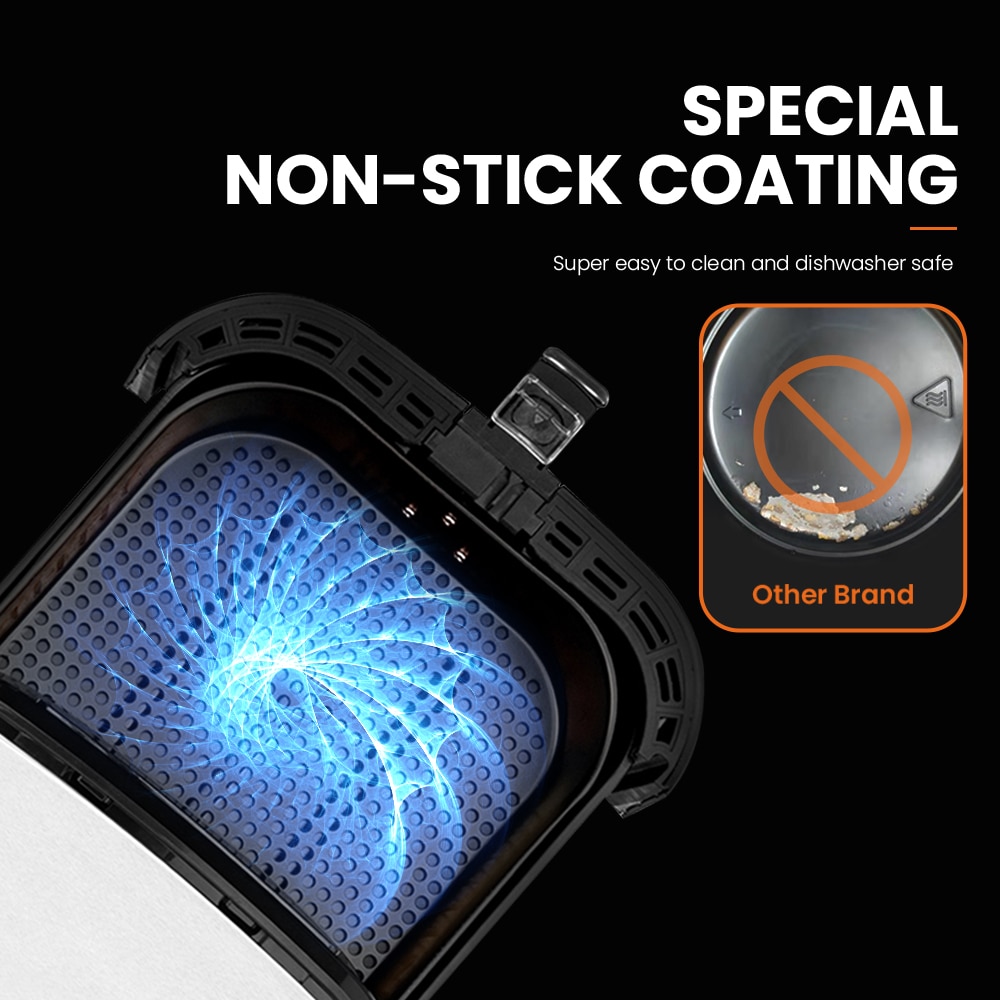 MIUI – friteuse à Air électrique 6L 1600-1800W, sans huile, avec panier combiné, four Intelligent à écran tactile pour poulet entier, 2022