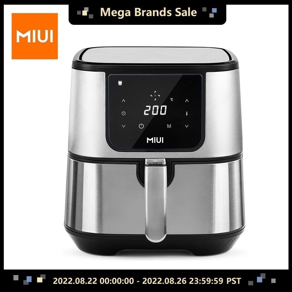 MIUI – friteuse à Air électrique 6L 1600-1800W, sans huile, avec panier combiné, four Intelligent à écran tactile pour poulet entier, 2022