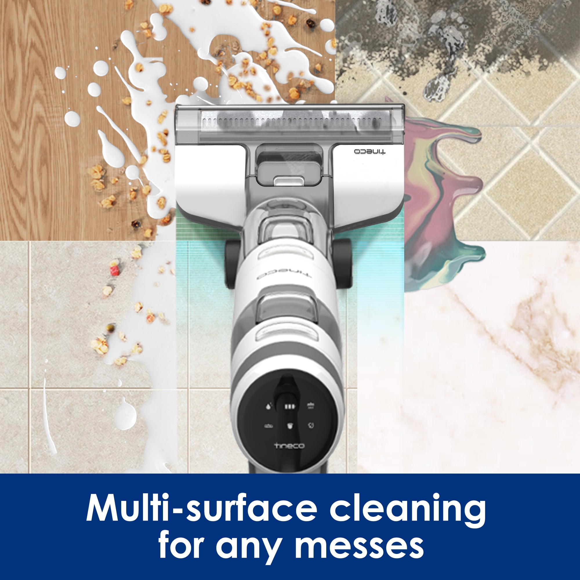 Tineco – Aspirateur de Sol Intelligent sans Fil pour Multi-Surfaces, Appareil de Nettoyage Humide et Sec, iFloor 3