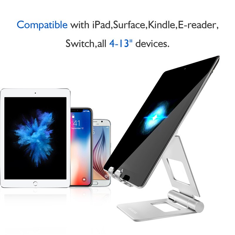 LICHEERS – support de tablette en alliage d'aluminium, pliable et réglable, pour iPad mini/iPad Air