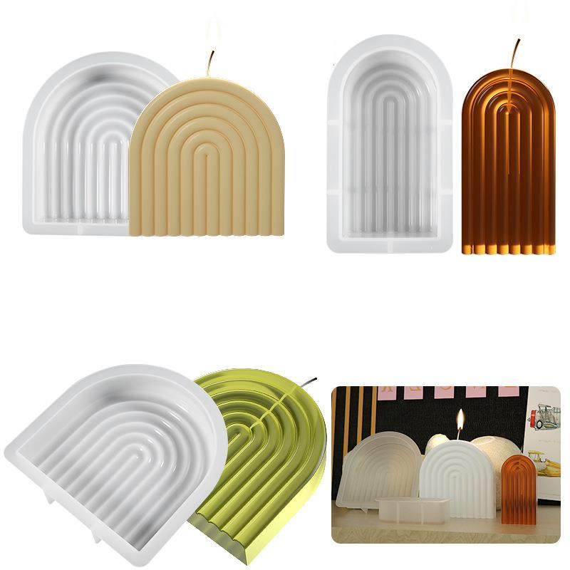 Moule en Silicone pour bougie arc-en-ciel Moule en Silicone pour bougie arc-en-ciel
