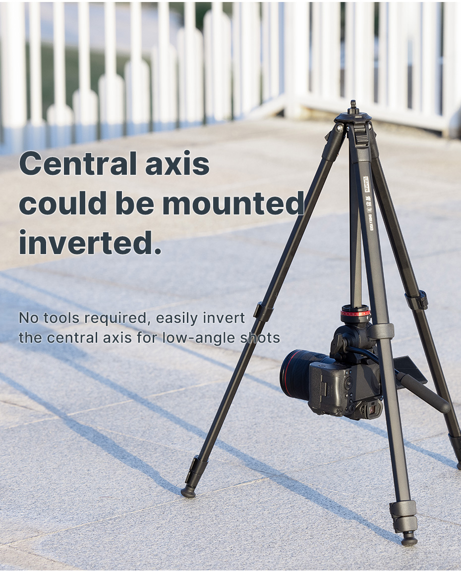 Ulanzi – trépied de voyage OMBRA 1.6M, Panorama 360 °, fluide, Drag Pan, charge maximale 6KG, plaque suisse Arca pour appareil photo DSLR