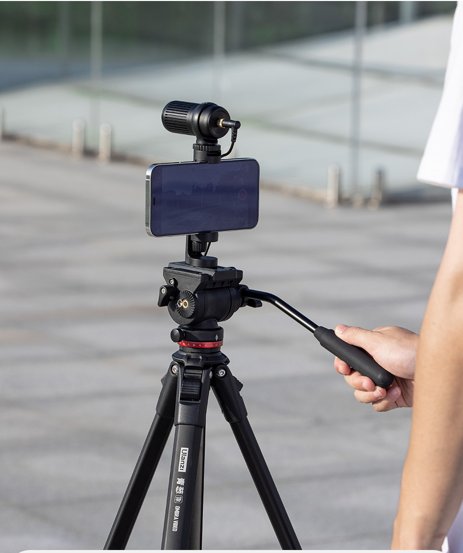 Ulanzi – trépied de voyage OMBRA 1.6M, Panorama 360 °, fluide, Drag Pan, charge maximale 6KG, plaque suisse Arca pour appareil photo DSLR