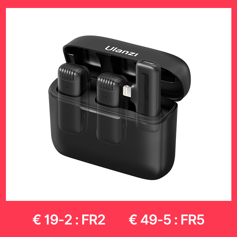 Ulanzi J12 système de Microphone Lavalier sans fil Audio vidéo enregistrement vocal micro pour iPhone Android téléphone Mobile ordinateur portable PC Live