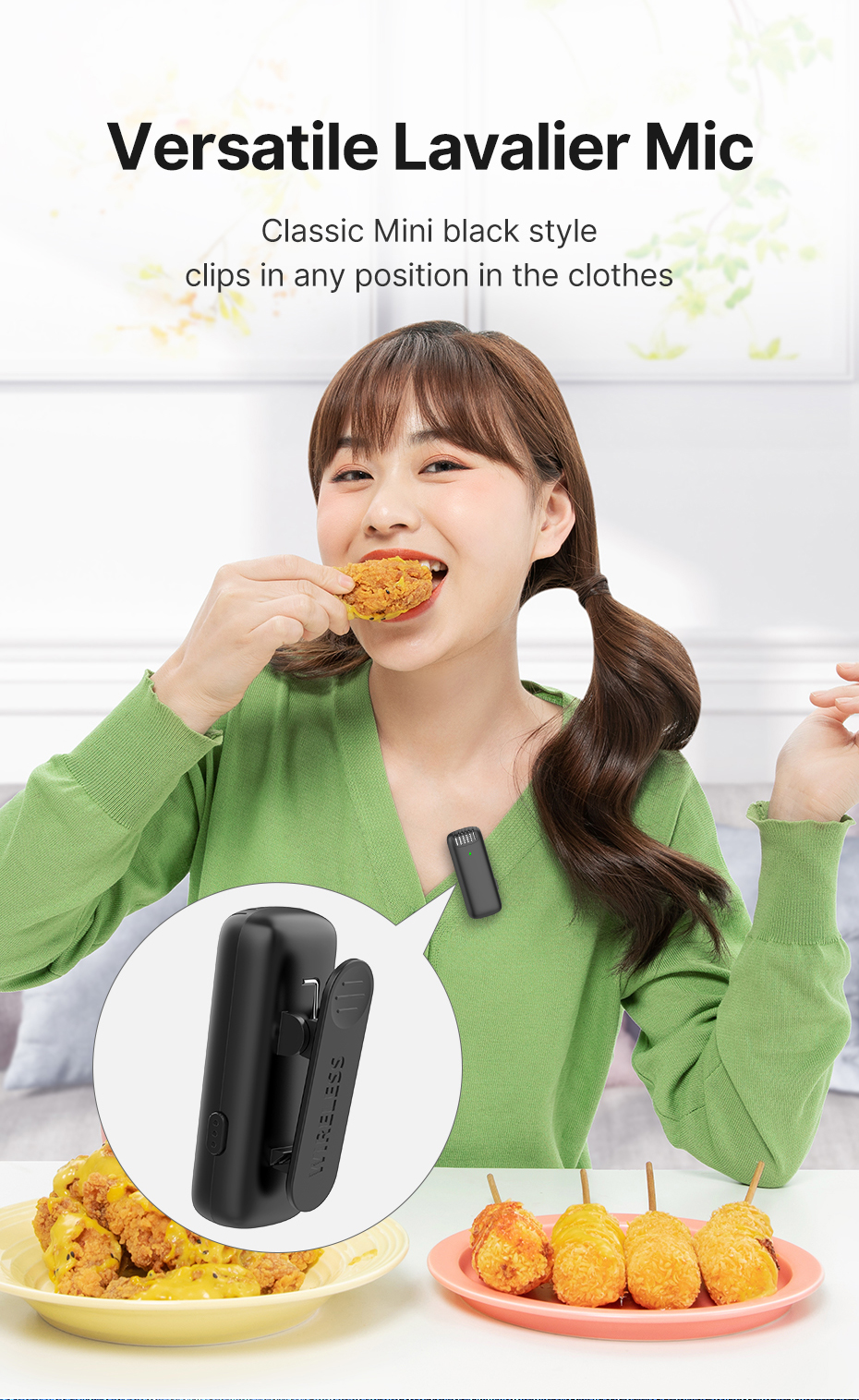 Ulanzi J12 système de Microphone Lavalier sans fil Audio vidéo enregistrement vocal micro pour iPhone Android téléphone Mobile ordinateur portable PC Live Ulanzi J12 système de Microphone Lavalier sans fil Audio vidéo enregistrement vocal micro pour iPhone Android téléphone Mobile ordinateur portable PC Live