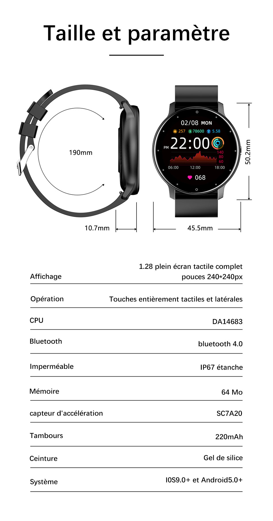 LIGE – montre connectée pour hommes, écran tactile complet, Sport, Fitness, étanche IP67, Bluetooth, pour Android ios, avec boîte, nouvelle collection 2022 LIGE – montre connectée pour hommes, écran tactile complet, Sport, Fitness, étanche IP67, Bluetooth, pour Android ios, avec boîte, nouvelle collection 2022