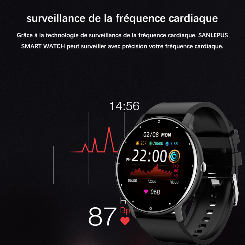 LIGE – montre connectée pour hommes, écran tactile complet, Sport, Fitness, étanche IP67, Bluetooth, pour Android ios, avec boîte, nouvelle collection 2022
