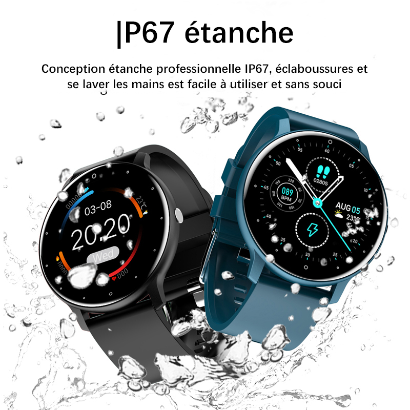 LIGE – montre connectée pour hommes, écran tactile complet, Sport, Fitness, étanche IP67, Bluetooth, pour Android ios, avec boîte, nouvelle collection 2022