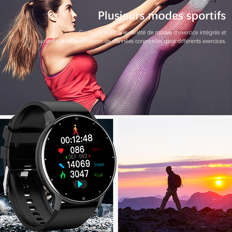 LIGE – montre connectée pour hommes, écran tactile complet, Sport, Fitness, étanche IP67, Bluetooth, pour Android ios, avec boîte, nouvelle collection 2022