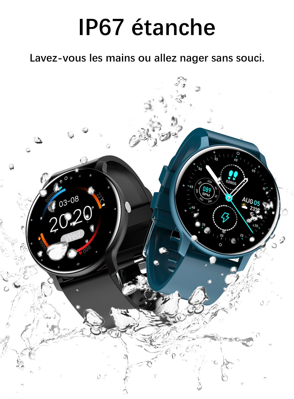 LIGE – montre connectée pour hommes, écran tactile complet, Sport, Fitness, étanche IP67, Bluetooth, pour Android ios, avec boîte, nouvelle collection 2022 LIGE – montre connectée pour hommes, écran tactile complet, Sport, Fitness, étanche IP67, Bluetooth, pour Android ios, avec boîte, nouvelle collection 2022