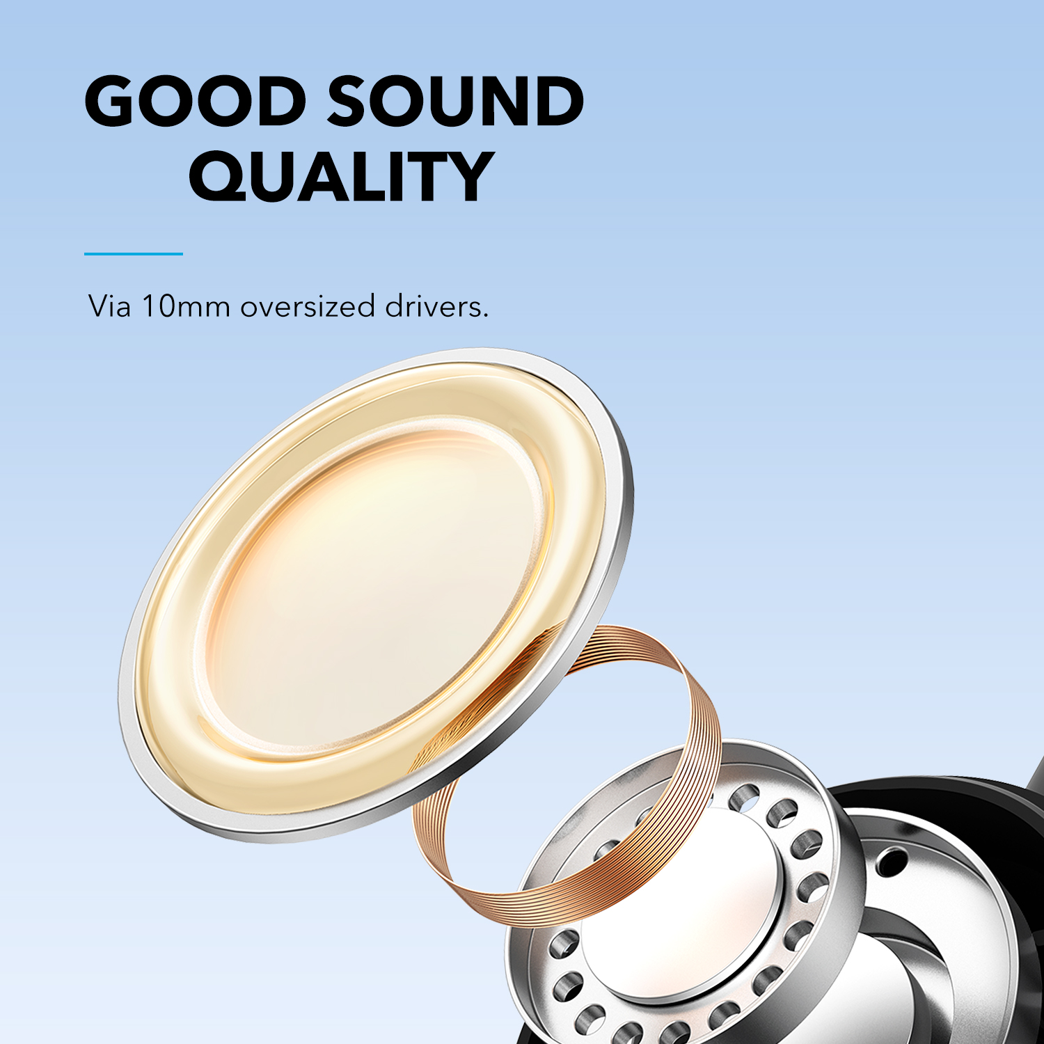 Soundcore – écouteurs bluetooth sans fil Anker Life P2i, oreillettes, appels améliorés avec ia, 2 Modes EQ, temps de lecture 28H, charge rapide