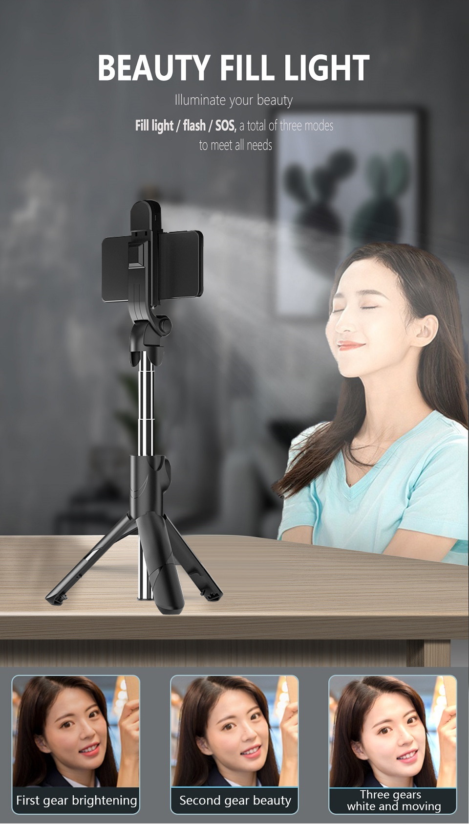 Perche à Selfie sans fil Bluetooth Perche à Selfie sans fil Bluetooth
