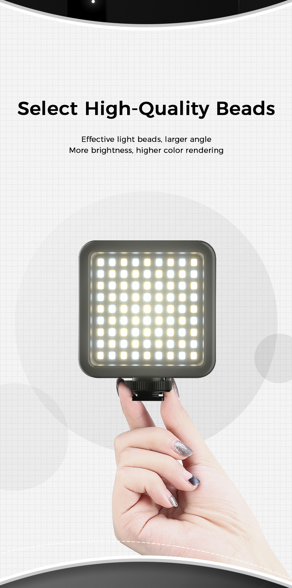 Viji VL81 LED lampe vidéo pour appareil photo 3200-5600K