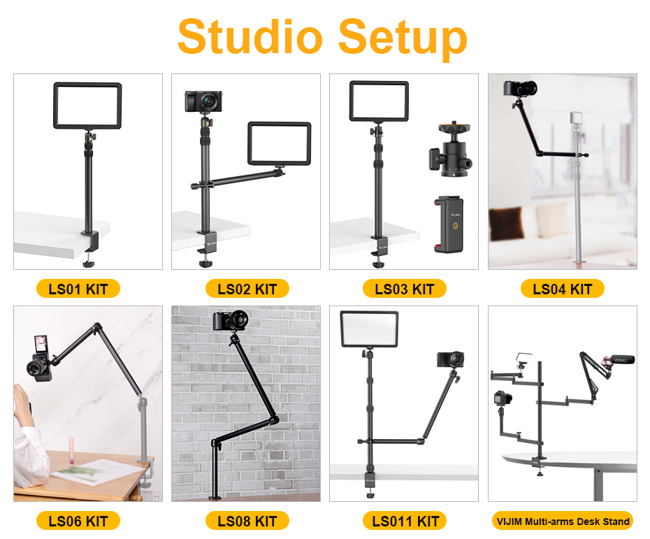 Viji VL81 LED lampe vidéo pour appareil photo 3200-5600K