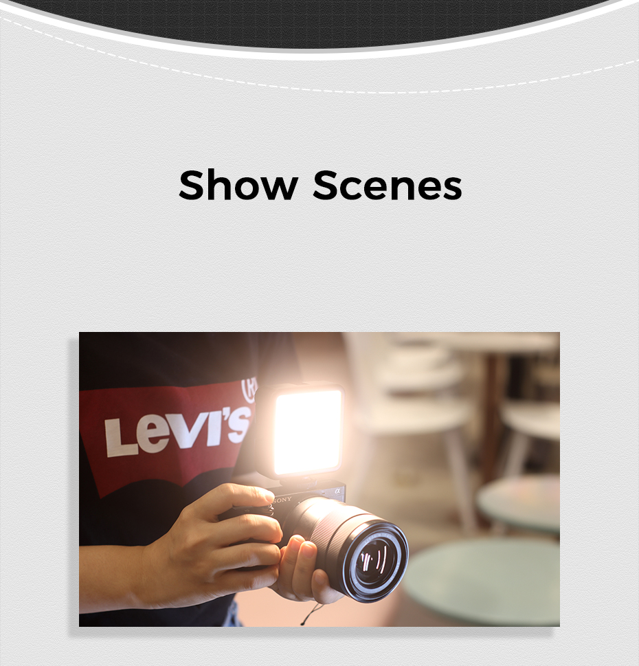 Viji VL81 LED lampe vidéo pour appareil photo 3200-5600K