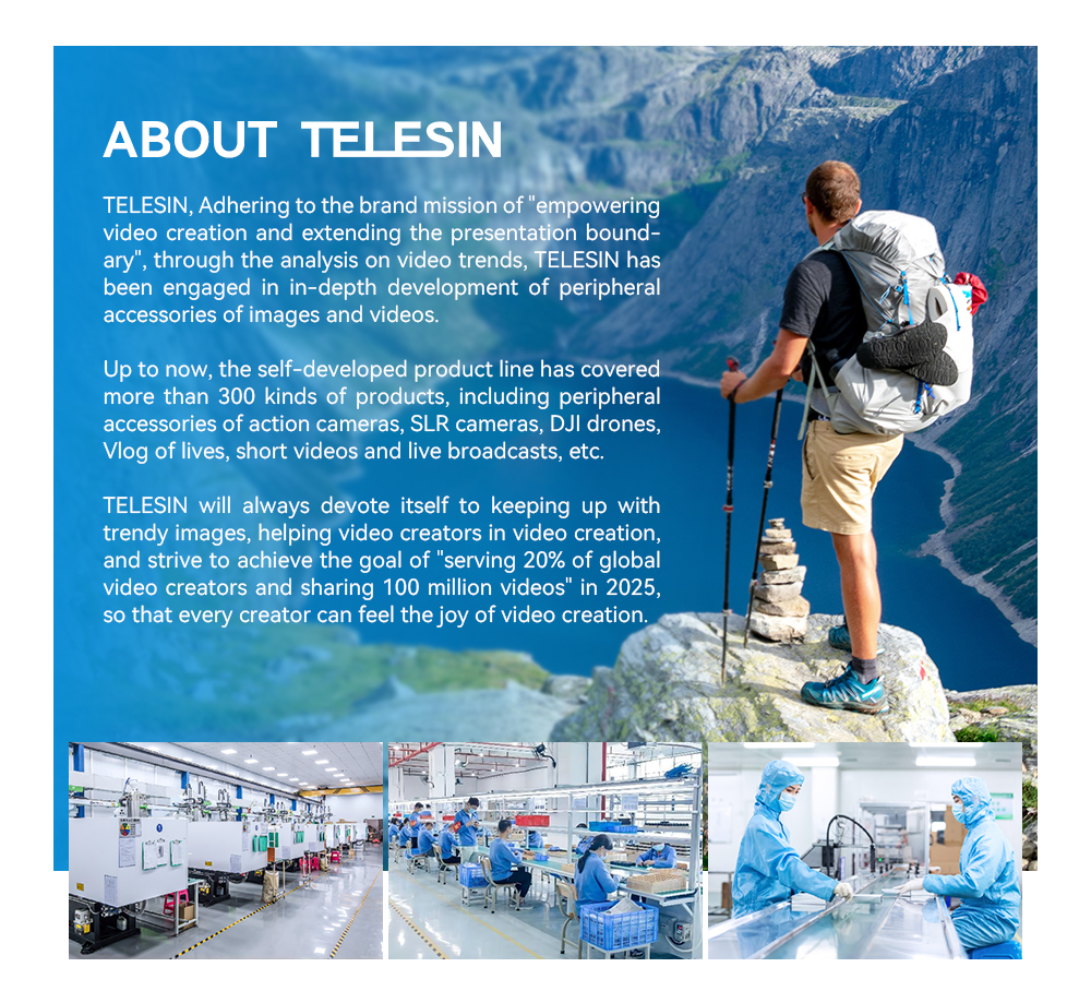 TELESIN – trépied monopode en alliage d'aluminium de 0.9M