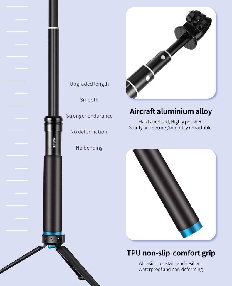 TELESIN – trépied monopode en alliage d'aluminium de 0.9M