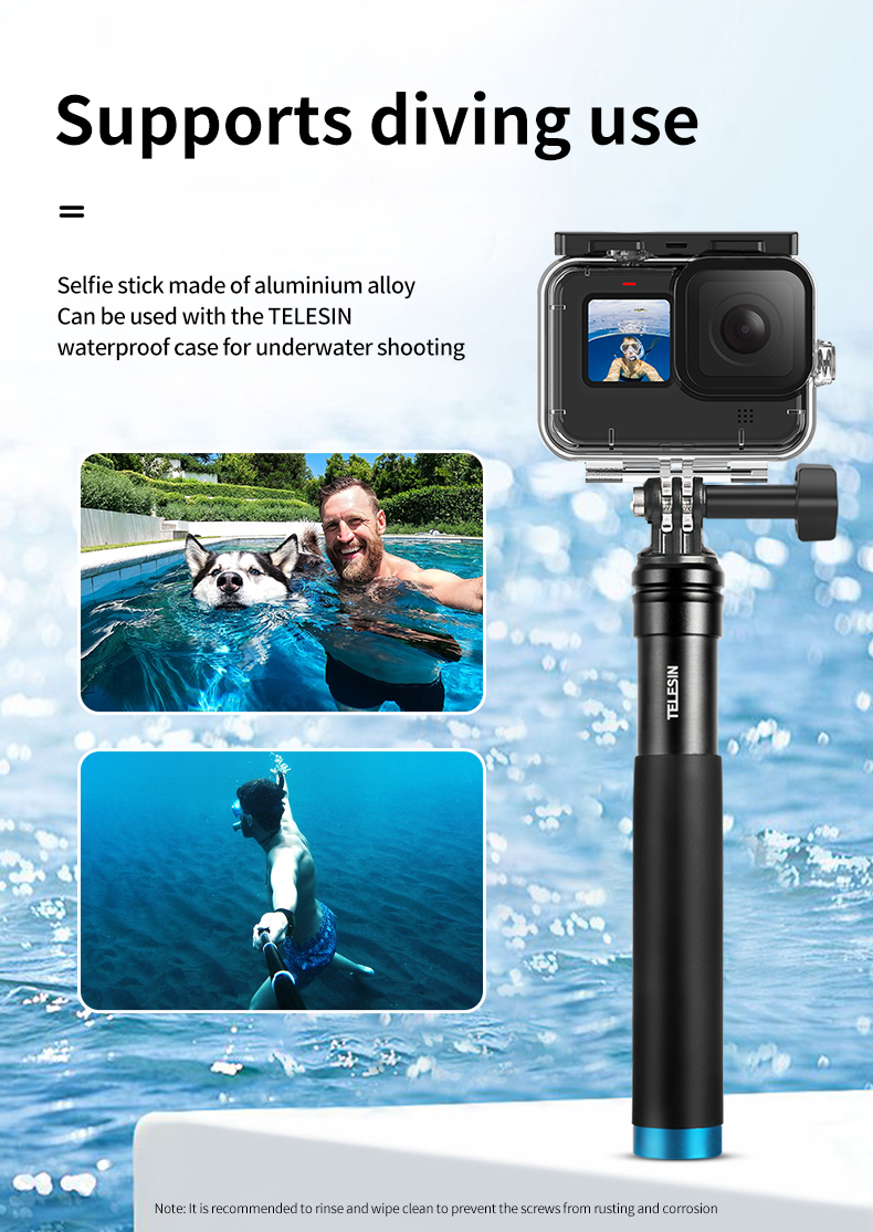 TELESIN – trépied monopode en alliage d'aluminium de 0.9M